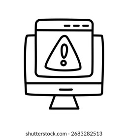 Sitio web Alert Doodle icon EPS 10 File