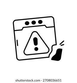 Website Alert vector icon stock illustration