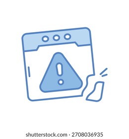 Icono de Vector de alerta de Sitio web ilustración de stock