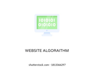 Website Algorithm flat icon in vector. Logotype