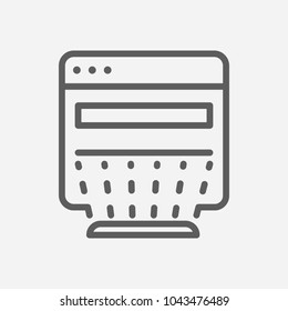 Website analysis icon line symbol. Isolated vector illustration of  icon sign concept for your web site mobile app logo UI design.