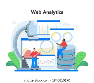 Website analyst concept. Web page improvement for business