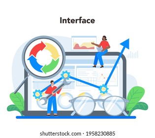 Website analyst online service or platform. Web page improvement