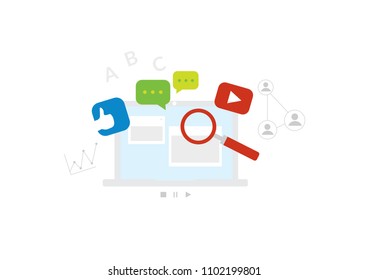 Website analytics and SEO data analysis concept