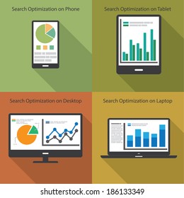 Website analytics and SEO data analysis concept. EPS10 file and included high resolution jpg