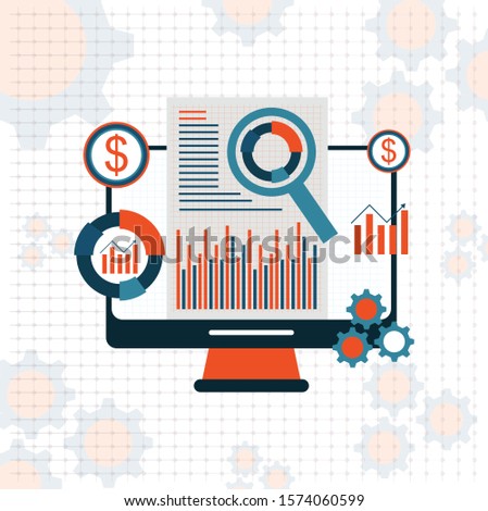 Website analytics and SEO data analysis concept. EPS10 file