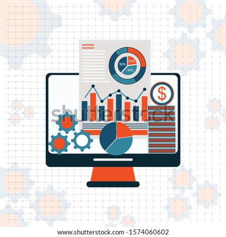 Website analytics and SEO data analysis concept. EPS10 file