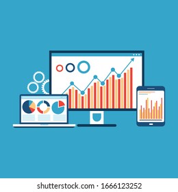  Website Analytics And SEO Data Analytics Concept