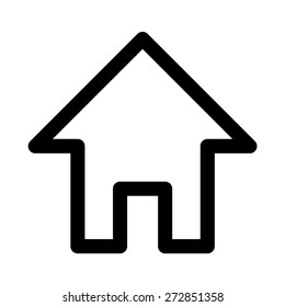 Website / app home or house residence line art vector icon for apps and websites