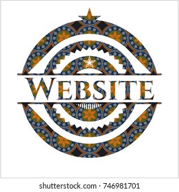 Website arabic badge. Arabesque decoration.