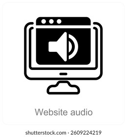 Website Audio and sound icon concept
