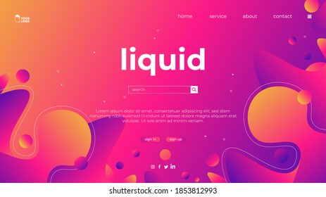 Website banner, abstract purple and blue color gradient background 