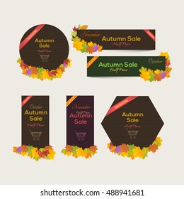  Website Banner Design, Autumn Theme