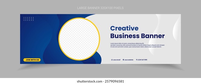 website banner design for promotion business company with abstract background