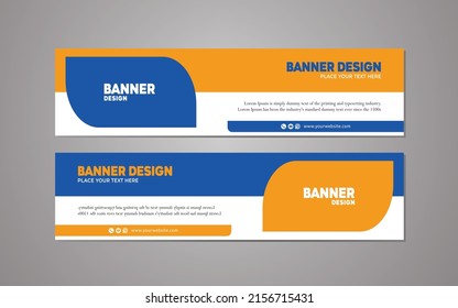 Plantilla de diseño de banner de sitio web , vector de diseño de banner web, plantilla de banner de negocios 