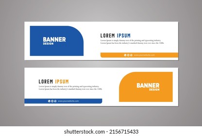 Website banner design template , web banner design vector, business banner template 