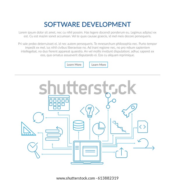 Website Banner Flyer Template On White Stock Vector (Royalty Free ...