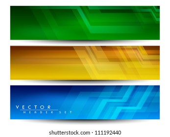 Website banner or header with colorful abstract design. EPS 10.