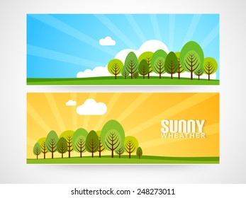 Website banner or header design for vacations.