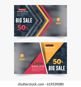 Website Banner, Horizontal Frames Web Layout Ad, Vector Cover Illustration. Image Add Business Advertisement Design Collection