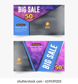 Website Banner, Horizontal Frames Web Layout Ad, Vector Cover Illustration. Image Add Business Advertisement Design Collection