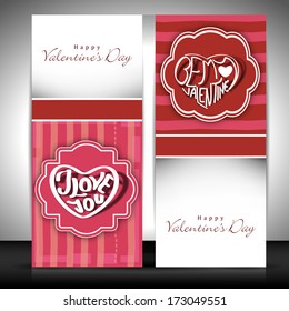 Banner de sitio web diseñado para Feliz Día de San Valentín. 