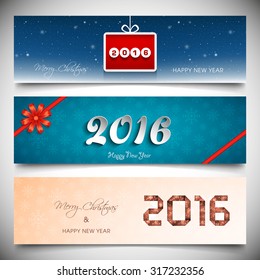 Website banner set of happy new year,2016.