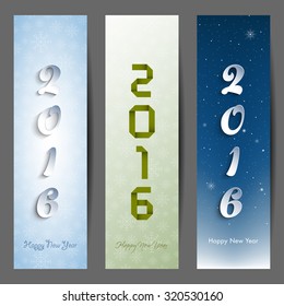 Website banner set of happy new year,2016.