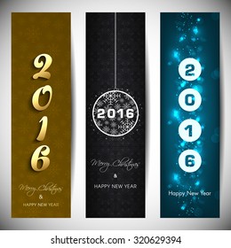 Website banner set of happy new year,2016.