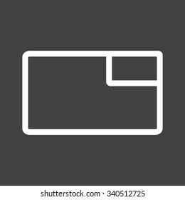 Website, banner, tabs icon vector image. Can also be used for material design. Suitable for web apps, mobile apps and print media.