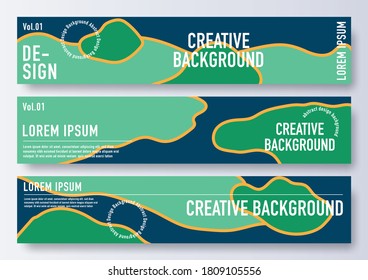 Website banner template design, beautiful trendy watercolor abstract design. Suitable for fashion sale and discount promotional social web banner.