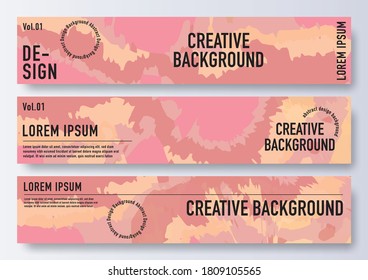 Website banner template design, beautiful trendy watercolor abstract design. Suitable for fashion sale and discount promotional social web banner.