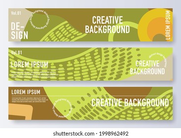 Website banner template design, beautiful trendy abstract design. Suitable for fashion sale and discount promotional social web banner.