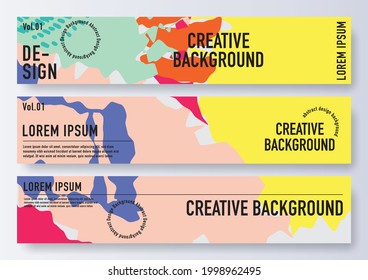 Diseño de plantillas de banner de sitio web, diseño abstracto de moda hermoso. Adecuado para la venta de moda y descuento de banner de web social promocional.