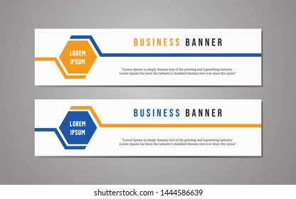 
website banner template design, a simple business banner vector