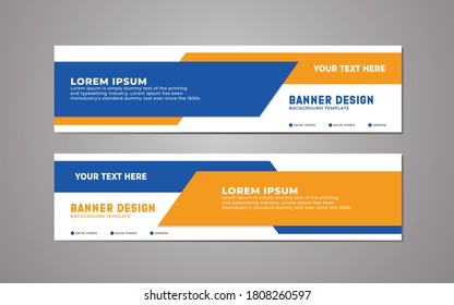 Website banner template design,modern template design, simple modern business banner template