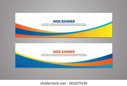 Website banner template design,modern template design, simple modern business banner template