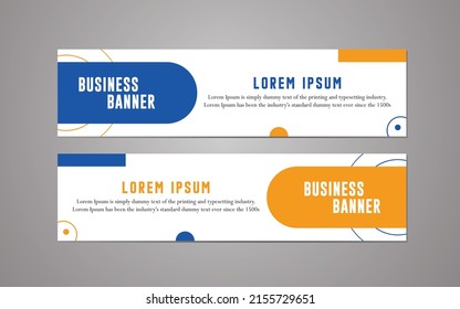 Website banner template design,modern template design, simple modern business banner template