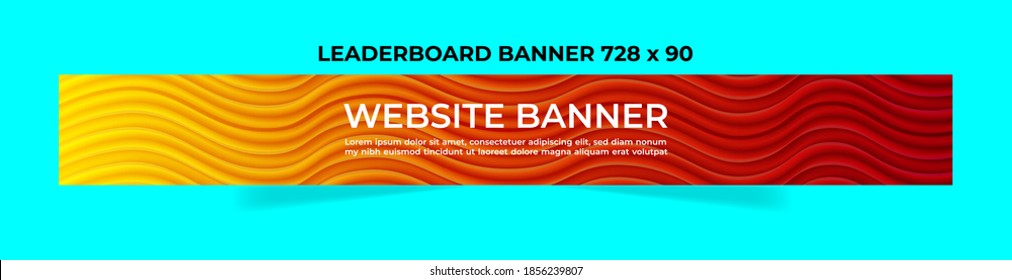 website banner template. leaderboard banner 728 x 90