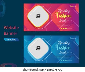 Website Banner Template Vector Design