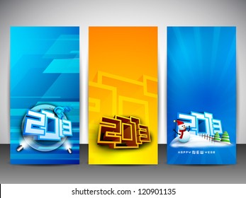 Website banners set for Happy New Year. EPS 10