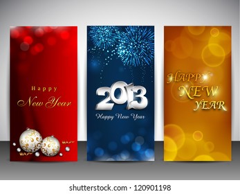 Website banners set for Happy New Year. EPS 10
