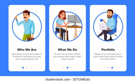 Website Banners Vector. Business Website. Achieve The Goal. Cartoon Character. Income Donation. Illustration
