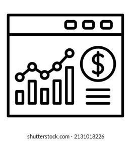 Website Bar Graph icon vector image. Can also be used for web apps, mobile apps and print media.
