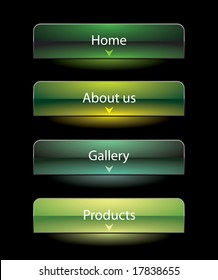 Website black vista style buttons set template