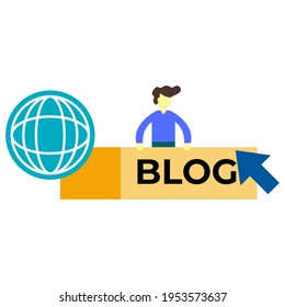 website blog flat illustration vector graphic