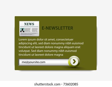 Website blog news letter template design.