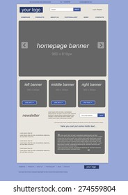 website blue template with business style