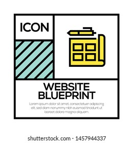 WEBSITE BLUEPRINT AND ILLUSTRATION ICON CONCEPT