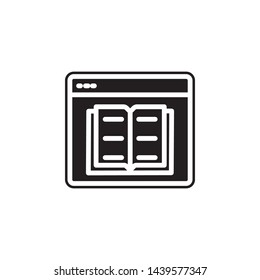 website, book, online icon. Simple glyph, flat vector of Book icons for UI and UX, website or mobile application